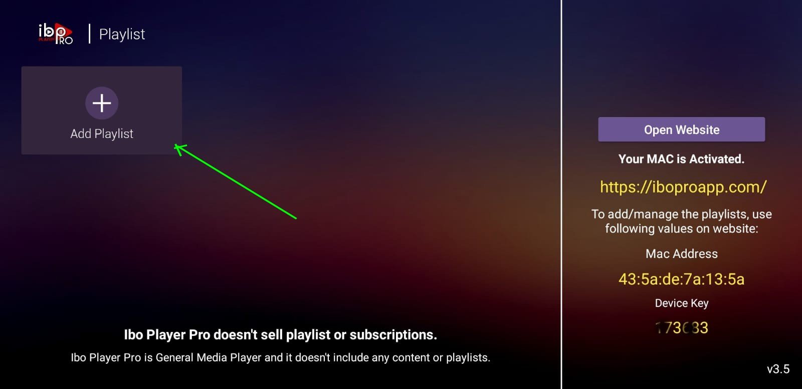 Add Playlist in Prima IPTV Android Box app